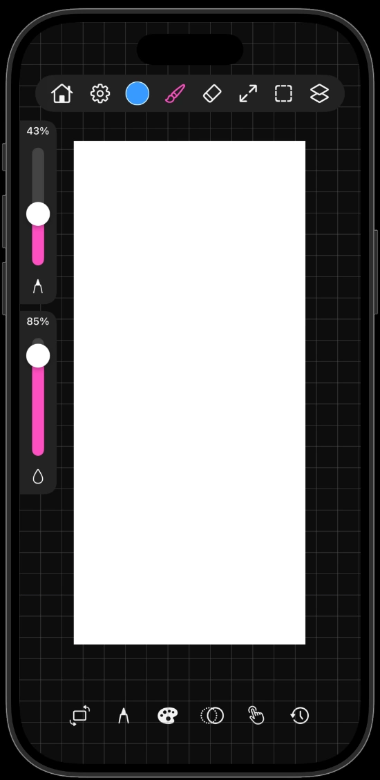 The iPhone capsule toolbar and bottom bar